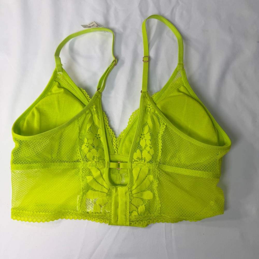 Aerie Lace Bralette in Neon Yellow-Green Size Small NWT - Picture 4 of 7